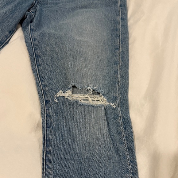 Distressed Blue Women's Jeans - Picture 3 of 5